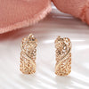 Full Hollow Texture Gold Color Drop Earrings Simple Party Daily Women French Jewelry Ethnic Accessories - Image 5
