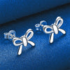 Elegant Silver Bow Earrings for Women, Gifts, Party Jewelry Accessories - Image 6