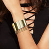 4 Pcs Cuff Bangle Bracelet for Women Adjustable Open Wide Wire Bracelets Wrist Cuff Wrap Women's Jewelry Gift - Image 4