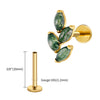 Titanium 16G Leaf Stud Earring Moss Agate Marquise Helix Conch Tragus Cartilage Piercing Jewelry - Image 10