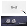 Modian 925 Sterling Silver Luxury Triangle Stud Earrings for Women Sparkling Clear Cz Ear Studs Fine Elegant Weddings Jewelry