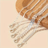 5Pcs Vintage Aesthetics Heart Chain Anklets Creative Airplane Chain Foot Chain Women's Boho Summer Beach Foot Jewelry - Image 4