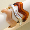 3Pcs Irregular Wavy Cuff Bangle Set For Women Resin Chunky Wave Bracelets Minimalist Stackable Wristband Jewelry Gift - Image 5