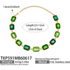 Chunky CZ Necklaces Bracelets Big Square Multi Color Zircon Necklace Bracelet Gold Plated Stainless Steel Statement Jewelry - Image 15
