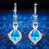Zircon Water Drop Earrings For Women Silver Color Long Dangle Hanging Earring Female Wedding Ear Jewelry Gift - Image 35
