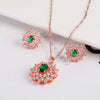 Retro Classic Temperament Women's Snowflake Set Zircon Crystal Pendant Necklace Earrings with Snowflake - Image 18