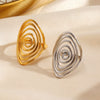 Creaive Stainless Steel Spiral Ring for Women Man Minimalist Irregular Twisted Swirl Rings Jewelry Unique Gifts - Image 5