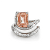 Dplaopa Women Silver Irregular Adjustable Ring Geometric Champagne CZ Zircon Gift Crystal Jewelry - Image 2