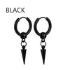 1 Pairs Punk Stainless Steel Stud Earrings Black Earrings Set For Men Women Vintage Hip Hop Piercing Ear Jewelry Accessories - Image 14