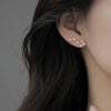 Silver Color Asymmetric Big Dipper Earrings for Women Zircon Long Tassel Chain Dangle Earrings Wedding Jewelry - Image 4
