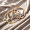 Geometry Stainless Steel Quality Fried Dough Twists Ring for Women Couple Jewelry Wearable for Party - Image 4