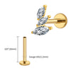 Titanium 16G Cluster Marquise CZ Tragus Helix Stud Conch Lobe Rook Cartilage Leaf Climber Flat Back Labret - Image 31