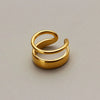 Stainless Steel Rings Double-Deck Punk Vintage Adjustable Open Rings for Women Men Jewelry Weddings Gift - Image 1