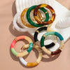 Chunky Bamboo Tube Beaded Acrylic Bracelets for Women Man Multicolor Resin Stretchy Statement Bangle Stack Jewelry Gift - Image 6