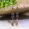 Vintage Ethnic Bohemian Drop Dangle Earrings For Women Wooden Tassel Pearl Beaded Geometric Leaf Flower Round Boho Earrings - Image 19