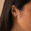 Stainless Steel Birthstone Earrings Minimalist Huggie Hoop Earrings for Women Tiny Round Circle Unisex - Image 23