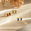 Stainless Steel Gold-Plated Colorful Birthstone Earrings Rhinestone Jewelry Gifts - Image 4