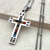 Catholic Cross Amulet Crystal Pendant Men Chain Necklace Gold Color Stainless Steel Necklaces Jewelry Masculino N4930S02 - Image 11