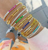 Colorful Cubic Zirconia Tennis Bracelet in Multiple Stone Colors - Image 5