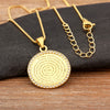 Round Shape Spain/English Pendant Necklace S/L Sizes Choice For Women Men Copper Clavicle Chain Jewelry Accessories - Image 4