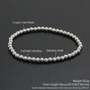 Silver Color Elastic Stainless Steel Bracelet Metal Ball 2/4/5/6/8/10mm Beaded Chain Bracelet For Women Men Jewelry - Image 12