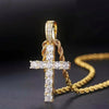 60Cm Twisted Chain Long Necklace for Women/Men Cubic Zirconia Cross Pendant Necklace Gift Love Accessories - Image 1