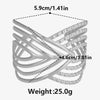 1/5Pcs Stainless Steel Minimalist Punk Twist Bracelet Women Geometric Stackable Adjustable Versatile Women Cuff Bangle Jewelry - Image 27