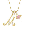 Letter Necklace for Women Pink Zircon Heart-shaped Pendant Suitable for Girls to Wear Personalized Gold-plated Jewelry - Image 7