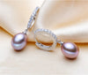 Black Silver Pearl Earrings Women, Freshwater Pearl Drop Earrings Wife Mother Gifts Pink White - Image 4