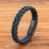 Xqni Classic Braided Leather Bracelet Men Jewelry Charms Design Stainless Steel Punk Bracelets For Men Husband Friend Gift - Image 10