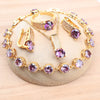 Silver Bridal Jewelry Sets For Women White Zircon Gold Color Wedding Necklace Pendant Stones Earrings Rings Bracelets Set - Image 9