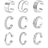 9 Pcs Simple Zircon Ear Cuffs Non-Piercing for Women Dainty Gold Color Clip On Cartilage Earrings Hoop Cuffs Fake Earing Jewelry - Image 7