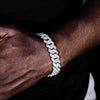 BulingBuling Mens Cuban Bracelet Full Diamond-Rhombus Design Sparkling Jewelry for Him - Image 1