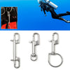 1PC 316 Stainless Steel Swivel Eye Bolt Spring Snap Hook Double Head Hook Marine Diving D Ring Snap Hooks With Swivel - Image 3