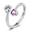 Silver Open Rings For Woman Iris Flower Cherry Feather Dog Horse Adjustable Cocktail Rings Party Jewelry - Image 13