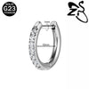 ZS Titanium 1 PC 18G Hoop Earrings Women Men Zircon Round Earrings D Shape 3 Colors Helix Cartilage Piercings Jewelry - Image 9