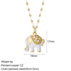 Stainless Steel Chain Necklace with Colorful Pendant Designs - Image 15