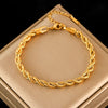 Woven Link Stainless Steel Bracelet with Gold Tone Finish - Image 9