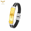 Stainless Steel Bracelet Men Women Wristband Black Grooved Rudder Mesh Chain Insert Gothic Wristband Stylish Bangle Accessories - Image 11