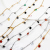 1 Piece 304 Stainless Steel Link Cable Chain Anklet Multicolor Rhinestone For Women Party Bracelets Gift 22cm(8.7") long - Image 5