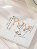 6pcs Earrings for Women Featuring Delicate Small Synthetic Zirconia Moon Star Charm Multiple Stacking Party Jewelry - Image 5