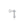 1PC Sparkling Piercing Stud Earrings Silver Shining Circle Earring For Women Ear Bone Earring Jewel - Image 22