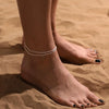 Ankle Bracelets for Women, Gold Silver Plated Layered Beads Anklets Bracelets for Women Girls Summer Jewelry Gifts - Image 2