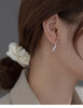 Modian Solid 925 Sterling Silver Simple Abstract Style Ear Buckles for Women Fine Jewelry Summer Party Hoop Earrings Accessories