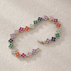 Rakol Colorful Clover Zircon Bracelet Charm Charm Cute Sweet Shining Crystal Jewelry Gift - Image 9