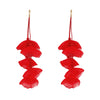 Large Yarn FLower Petal Earrings For Women Long Drop Jewelry Aesthetic Summer Accessories Party - Image 8