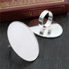 13x18mm 18x25mm 30x40mm Colors Plated Brass Oval Adjustable Ring Settings Blank,Fit 10x14-30x40mm Cabochons - Image 2