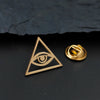 Gold Plated Eye of Wisdom Devil's Eye Badge, Men'ssuit Brooch,Black Lapel Pin, Clothing Accessories Set, Halloween Gift - Image 5