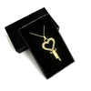 2.0 Heart Shaped Small Lock Core Chastity Cage Universal Key Necklace with Brass Invisible Lock Core Bondage Cock Cage Gifts - Image 5