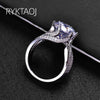 Silver Round Cut Ring For Women Twisted Split Shank Wedding Engagement Jewelry Gift For Her - Image 5